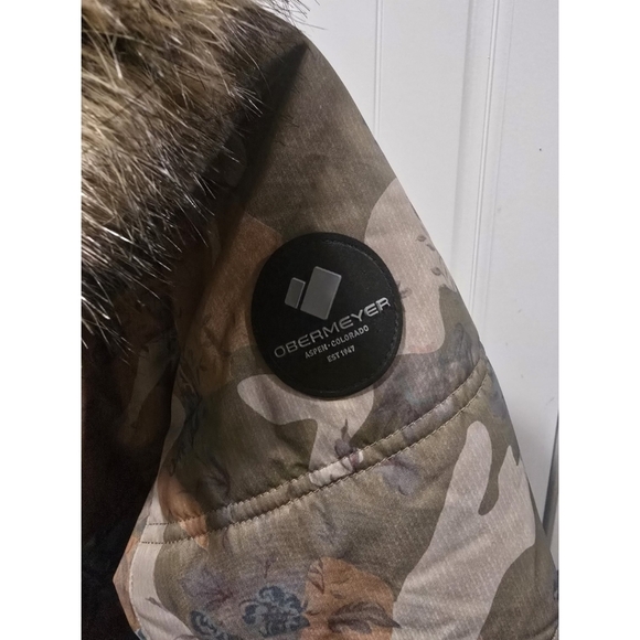 Obermeyer Tuscany Vintage Camo Floral Coat Jacket Womens 12 Large New - Picture 5 of 13